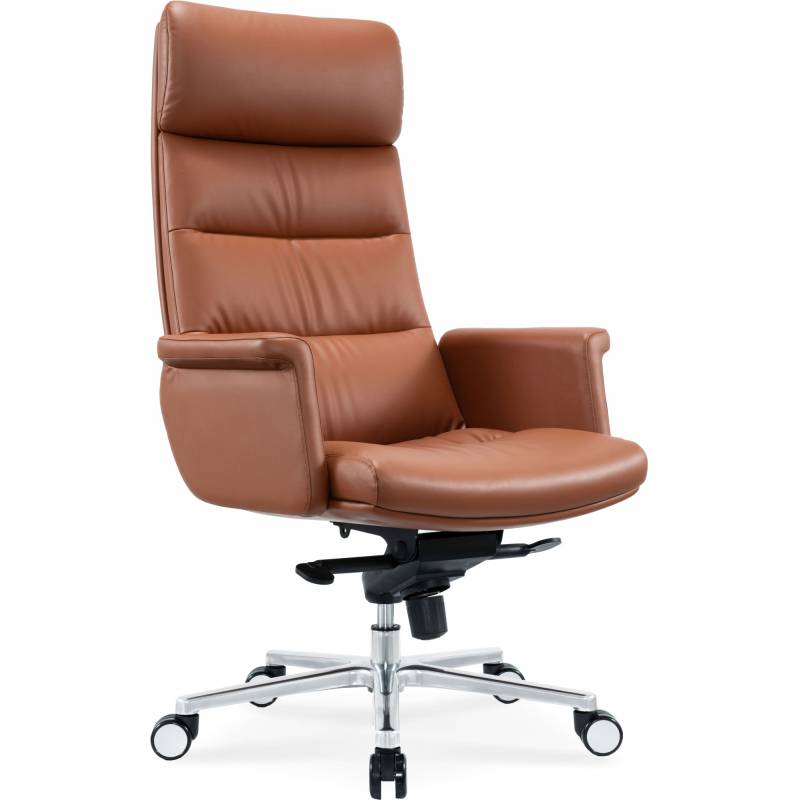 Кресло руководителя Cactus CS-LBR-CARACAS кожа крестов. алюминий главное фото