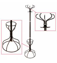 Вешалка-стойка Ажур-3Ф, 1,9 м, основание 46 см, 5 крючков+место для зонтов, металл, черная